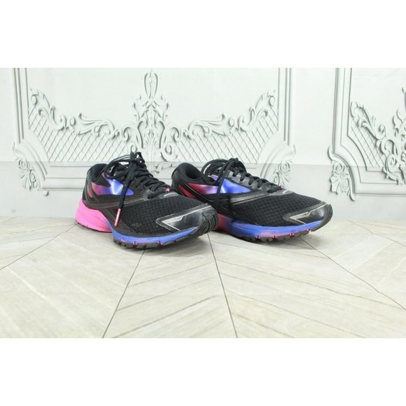 BROOKS Launch 4 B 066 Black Nylon Lace Up Running Shoes Size 9 M (B) - Picture 3 of 9